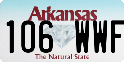 AR license plate 106WWF