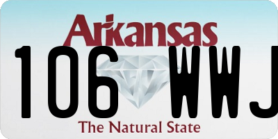 AR license plate 106WWJ