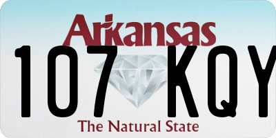 AR license plate 107KQY
