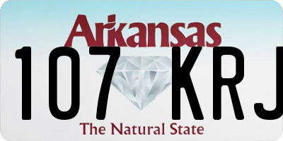 AR license plate 107KRJ