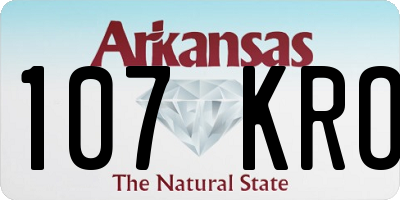 AR license plate 107KRO