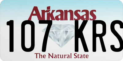 AR license plate 107KRS