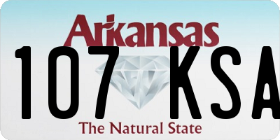 AR license plate 107KSA