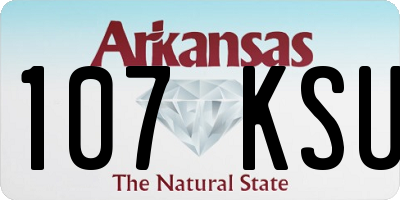 AR license plate 107KSU