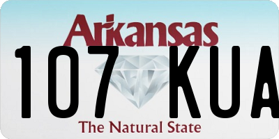 AR license plate 107KUA