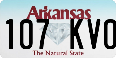AR license plate 107KVO