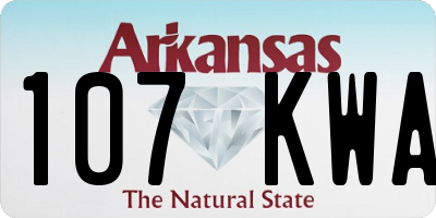 AR license plate 107KWA
