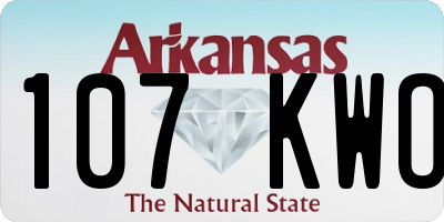 AR license plate 107KWO