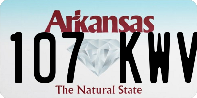 AR license plate 107KWV