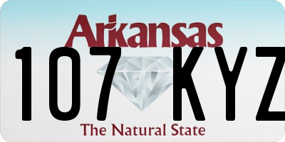 AR license plate 107KYZ