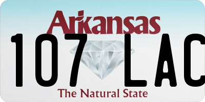 AR license plate 107LAC