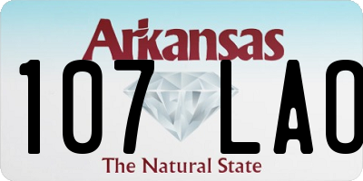 AR license plate 107LAO