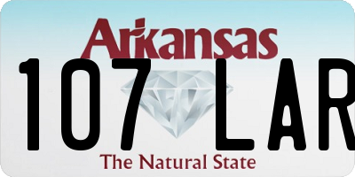 AR license plate 107LAR