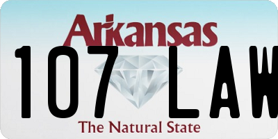 AR license plate 107LAW