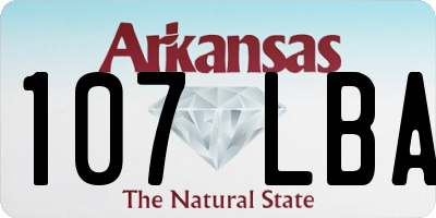 AR license plate 107LBA