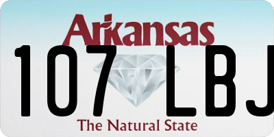 AR license plate 107LBJ