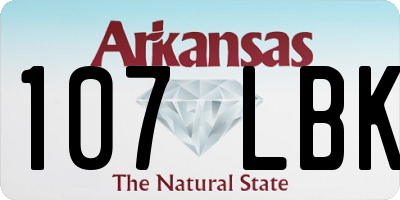 AR license plate 107LBK