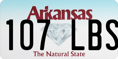 AR license plate 107LBS