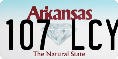 AR license plate 107LCY