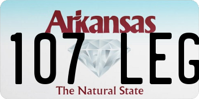 AR license plate 107LEG