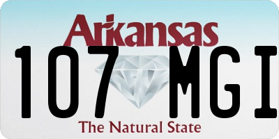 AR license plate 107MGI