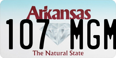 AR license plate 107MGM