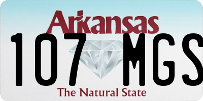 AR license plate 107MGS