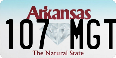 AR license plate 107MGT