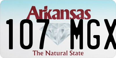 AR license plate 107MGX