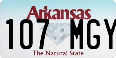 AR license plate 107MGY