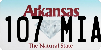 AR license plate 107MIA