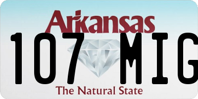 AR license plate 107MIG