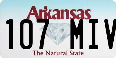 AR license plate 107MIV