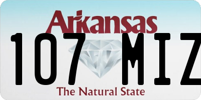 AR license plate 107MIZ