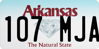 AR license plate 107MJA