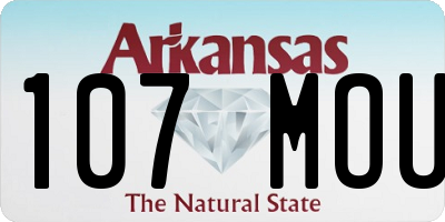 AR license plate 107MOU