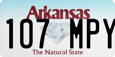 AR license plate 107MPY