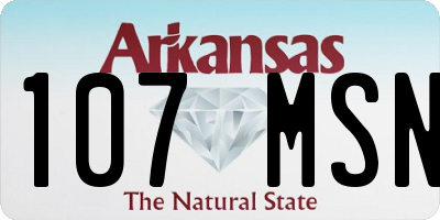 AR license plate 107MSN