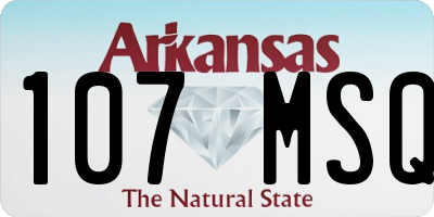 AR license plate 107MSQ