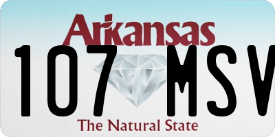 AR license plate 107MSV