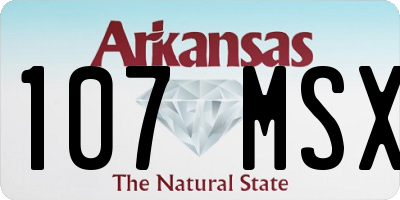AR license plate 107MSX
