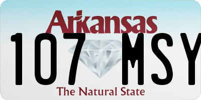 AR license plate 107MSY