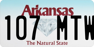 AR license plate 107MTW