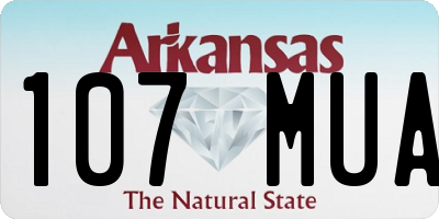 AR license plate 107MUA