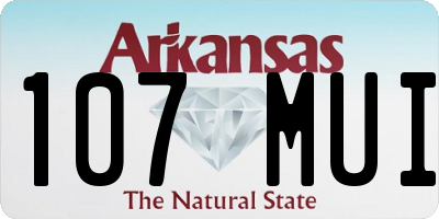 AR license plate 107MUI