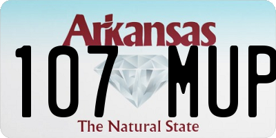 AR license plate 107MUP