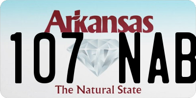 AR license plate 107NAB