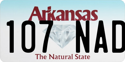 AR license plate 107NAD