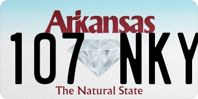 AR license plate 107NKY