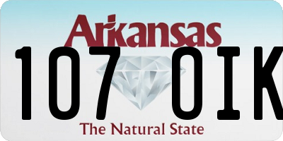 AR license plate 107OIK
